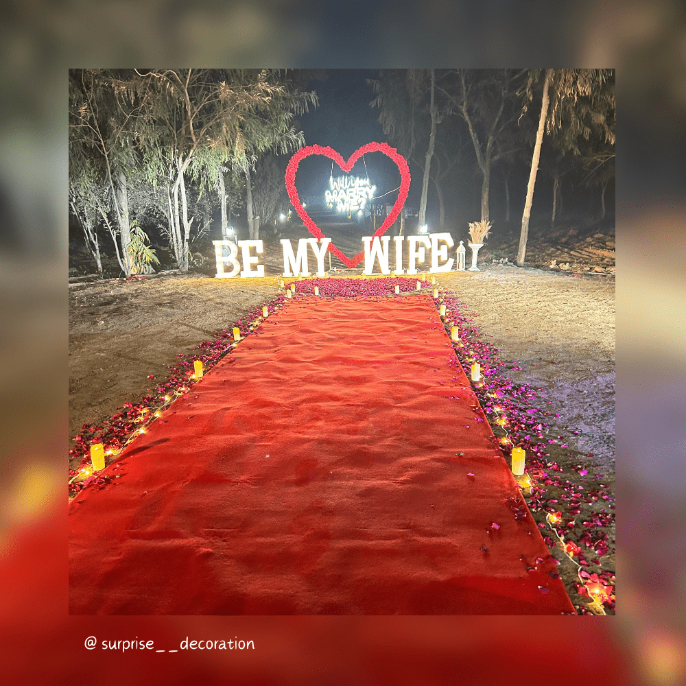 Be My Wife Proposal Setup