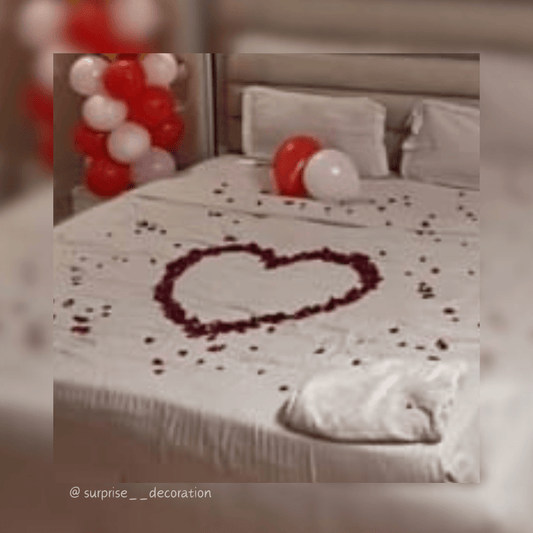 Red & White Theme Happy Birthday Room Decor