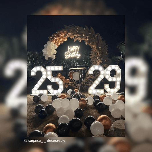 Birthday Decoration Setup : Pampers & Neon