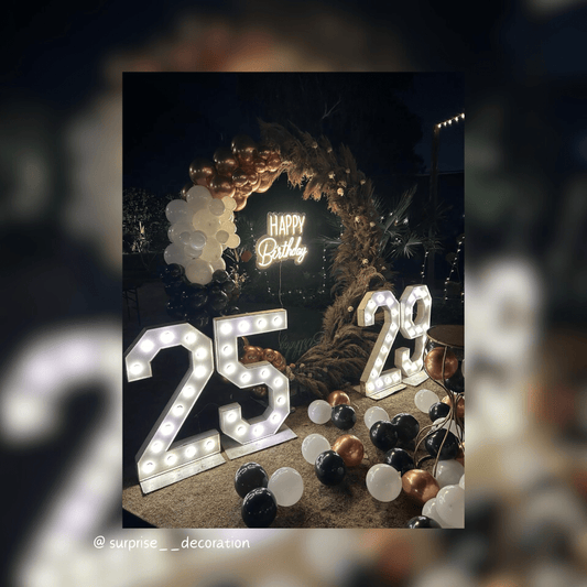 Birthday Decoration Setup : Pampers & Neon