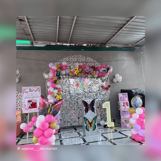 1st Birthday Butterfly Theme Decor Setup