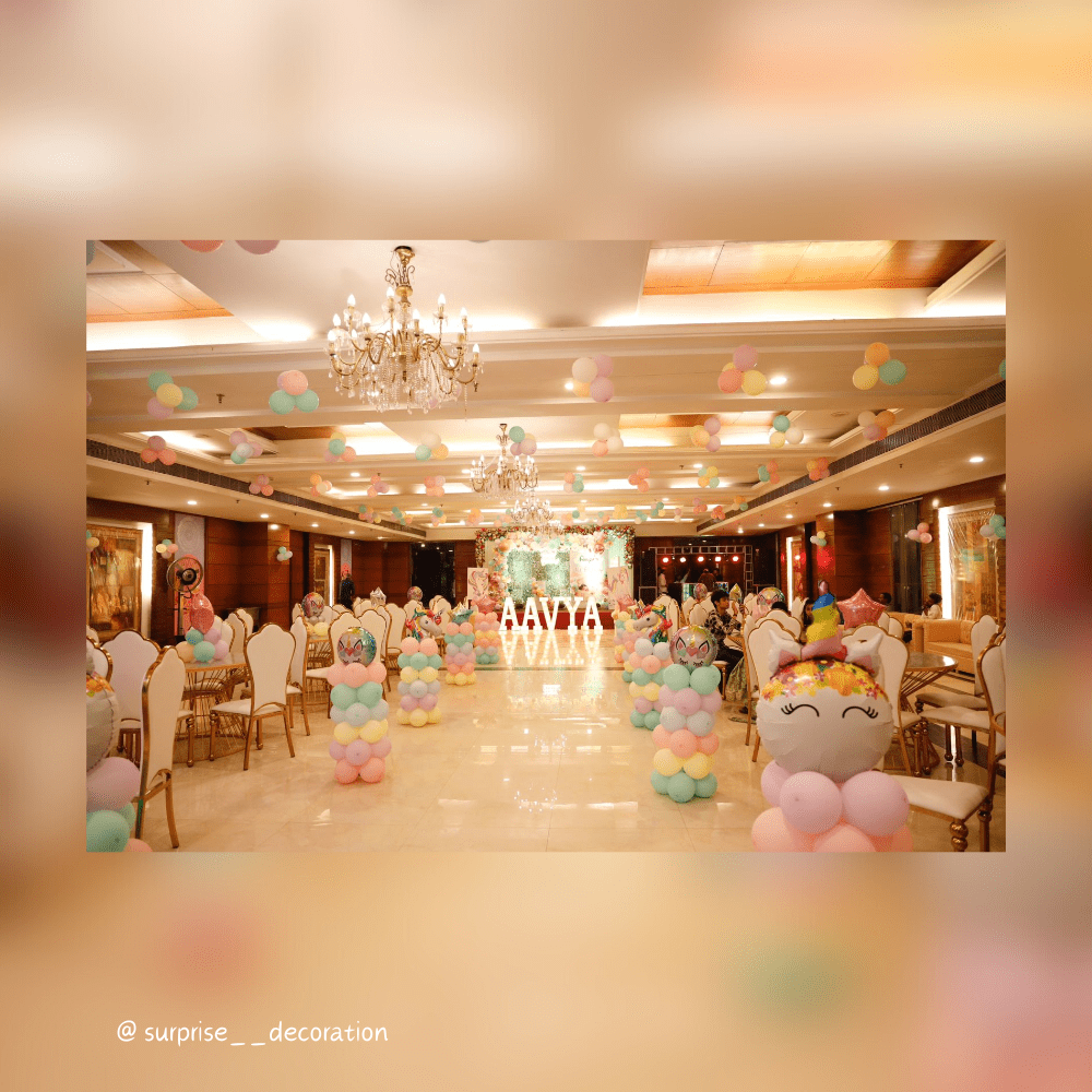 1st Birthday Unicorn Theme Decoration Setup