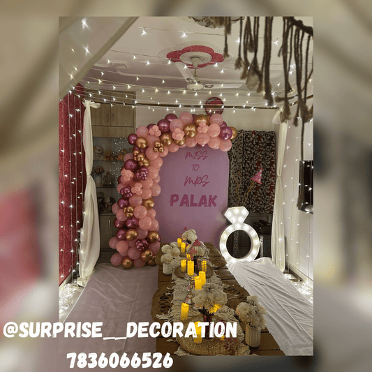 Sit Down Setup with Bride to Be Backdrop