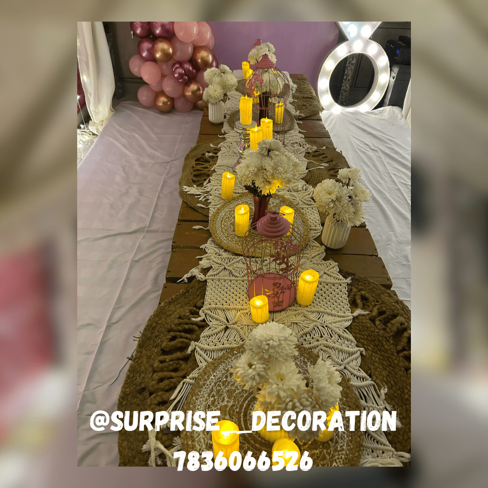 Sit Down Setup with Bride to Be Backdrop