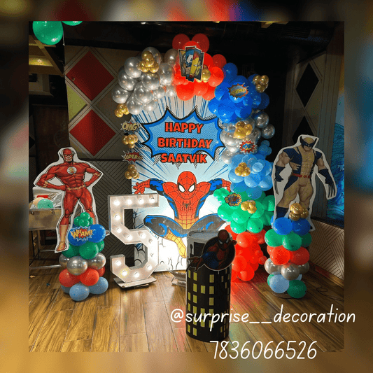 Spiderman Theme Decor Setup for 5th Birthday