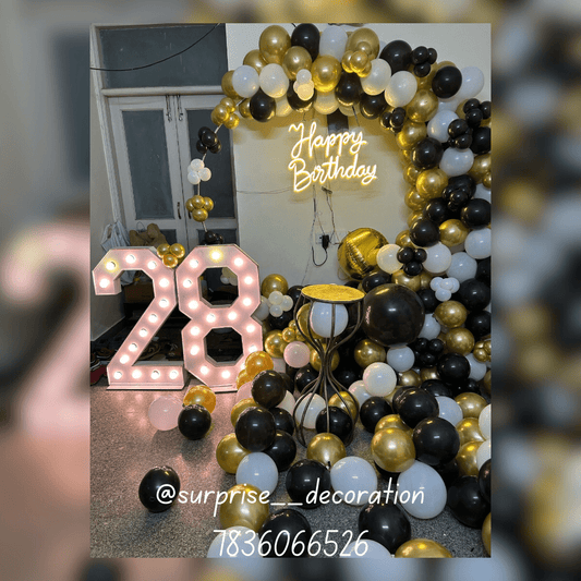 28th Birthday Ring Decor Setup