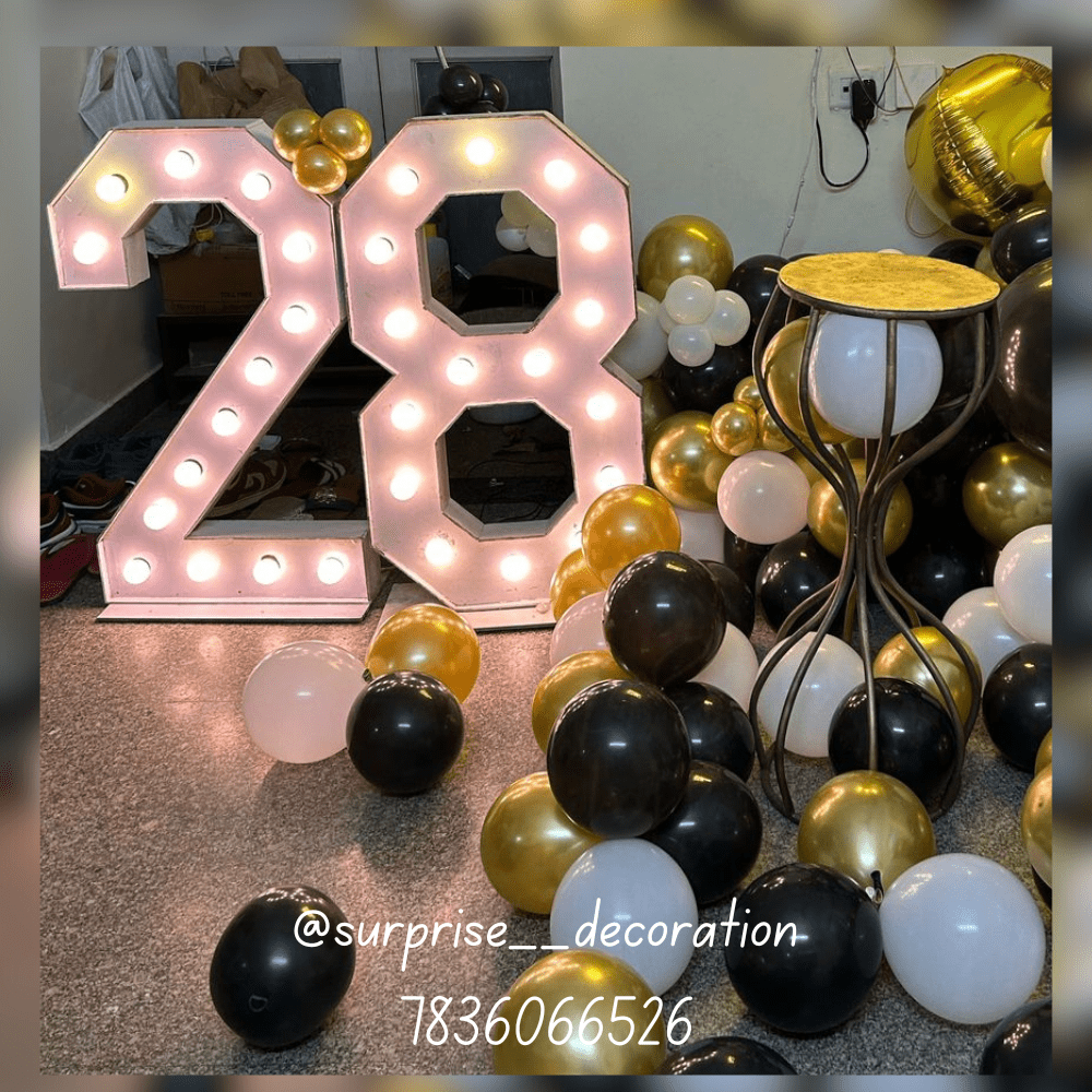 28th Birthday Ring Decor Setup