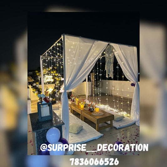 Sit Down Setup with Ring Backdrop for Birthday