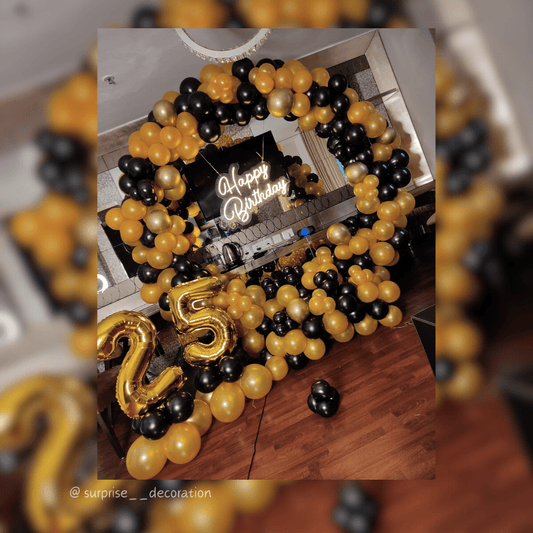 Happy Birthday Decoration Setup for 25th Birthday