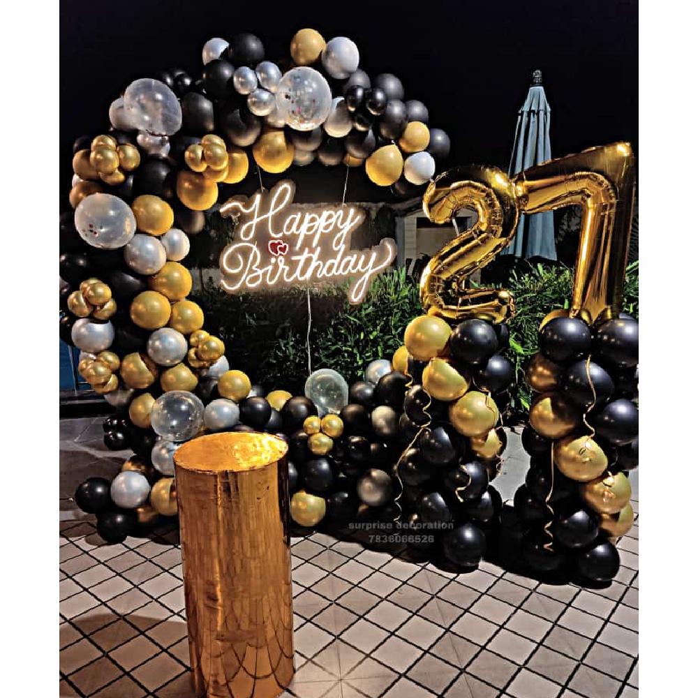 LATEST CHROME BALLOONS RING DECORATION