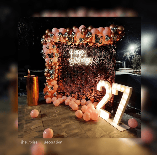 Birthday (rose gold) Sequin Setup