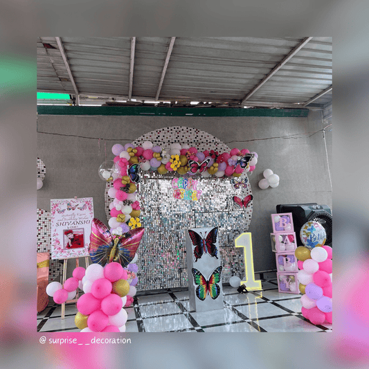 1st Birthday Butterfly Theme Decor Setup