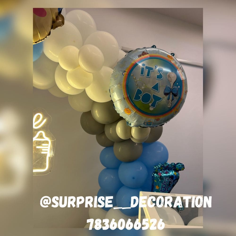 Welcome Baby Boy Ring Decor Setup