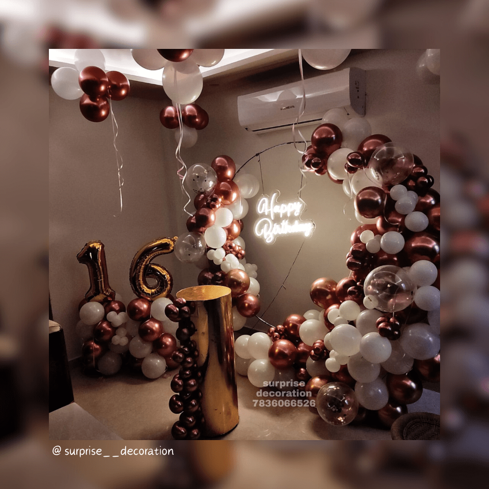 16th Birthday Ring Decoration Setup
